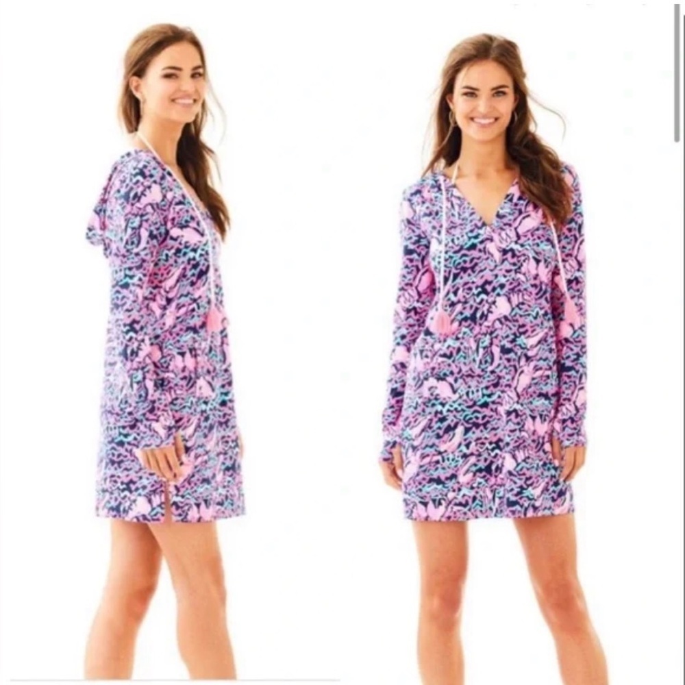 LILLY PULITZER Women’s Rylie UPF 50+ Patterned Beach Dress Size Xtra Small